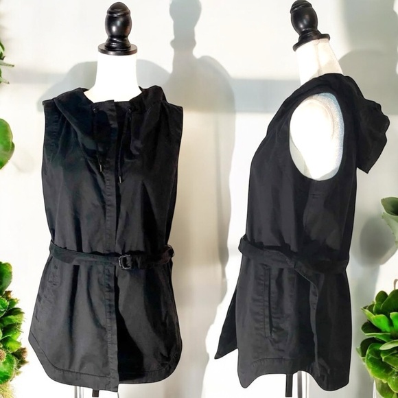 LAFAYETTE 148 New York Anorak Button Down Hooded Outdoor Sleeveless Jacket - Picture 13 of 13